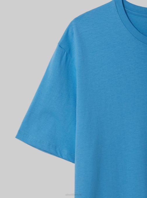 Heren Alcott bk1 zwart katoenen T-shirt met ronde hals kleding PT24617