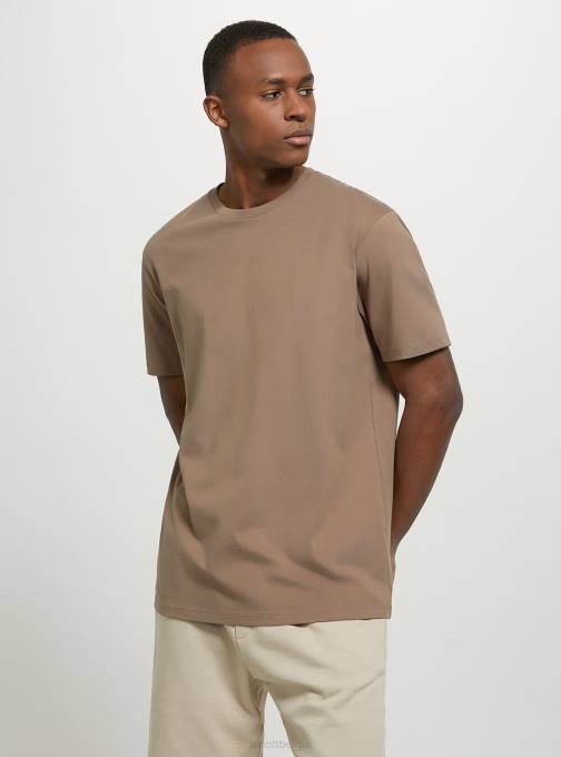 Heren Alcott bk1 zwart katoenen T-shirt met ronde hals kleding PT24681