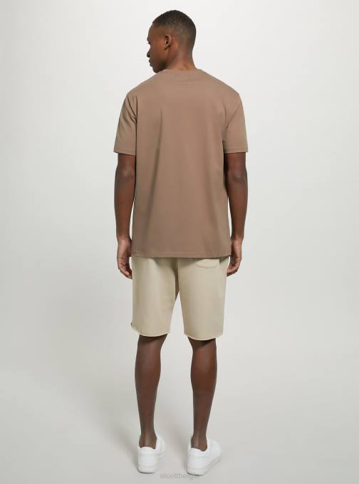 Heren Alcott bk1 zwart katoenen T-shirt met ronde hals kleding PT24681