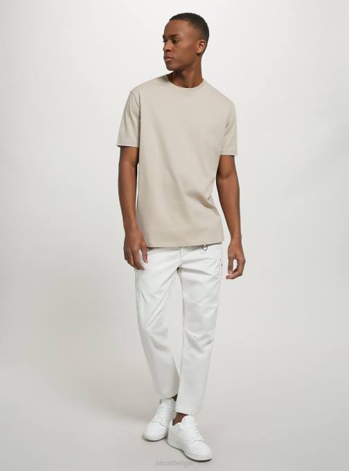 Heren Alcott bk1 zwart katoenen T-shirt met ronde hals kleding PT24685