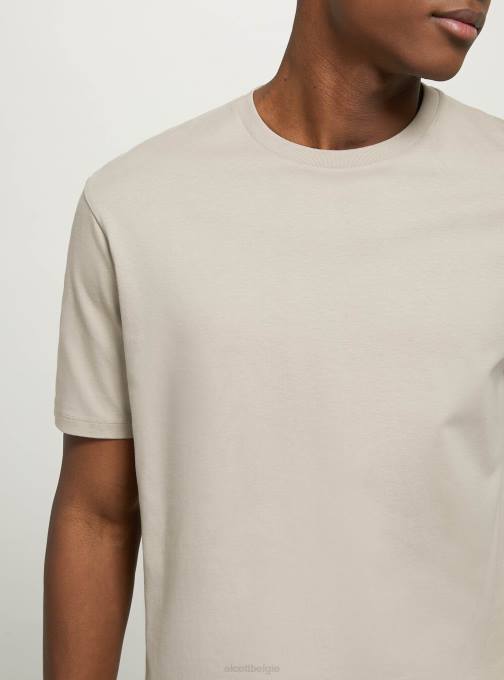 Heren Alcott bk1 zwart katoenen T-shirt met ronde hals kleding PT24685