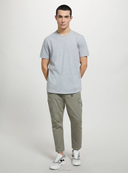 Heren Alcott bk1 zwart katoenen T-shirt met ronde hals kleding PT24687