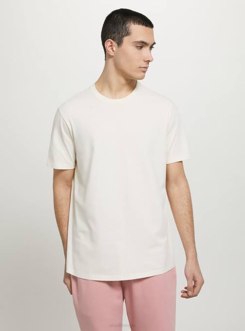 Heren Alcott bk1 zwart katoenen T-shirt met ronde hals kleding PT24688