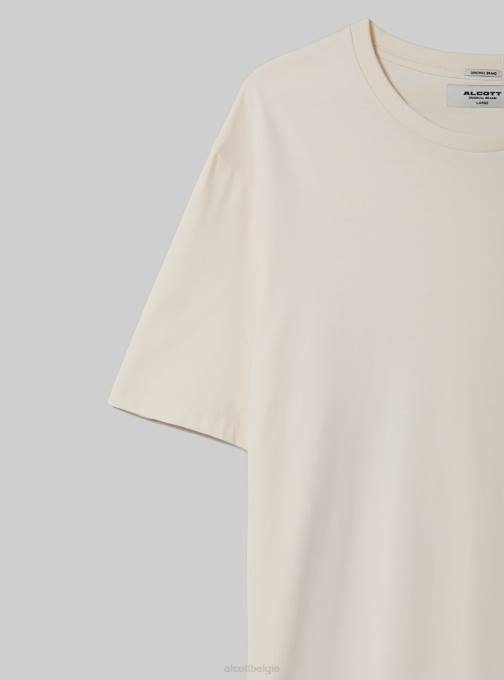 Heren Alcott bk1 zwart katoenen T-shirt met ronde hals kleding PT24688