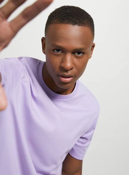 Heren Alcott bk1 zwart katoenen T-shirt met ronde hals kleding PT24742