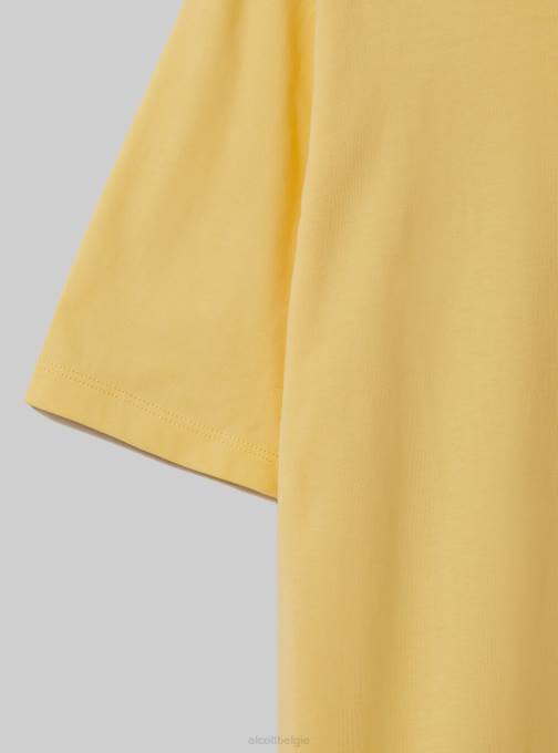 Heren Alcott bk1 zwart katoenen T-shirt met ronde hals kleding PT24792