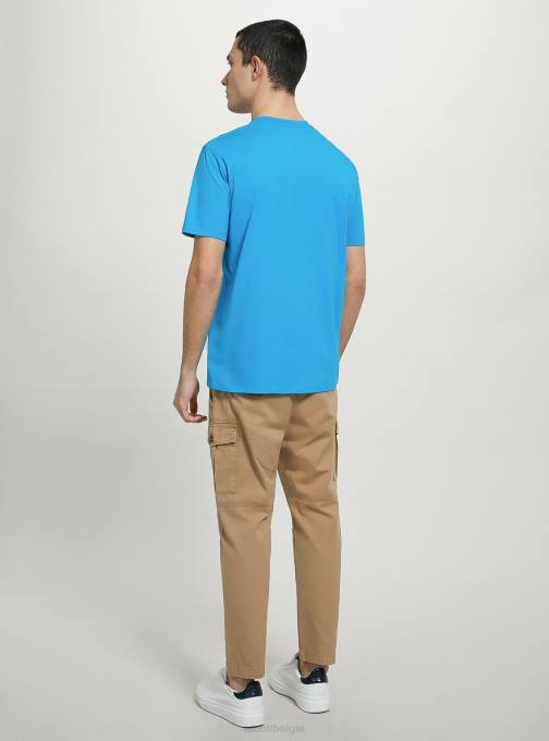 Heren Alcott bk1 zwart katoenen T-shirt met ronde hals kleding PT24892