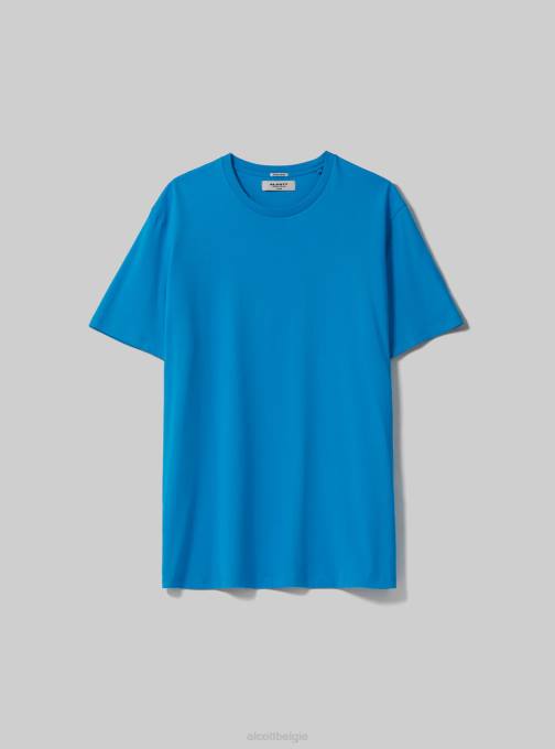 Heren Alcott bk1 zwart katoenen T-shirt met ronde hals kleding PT24892
