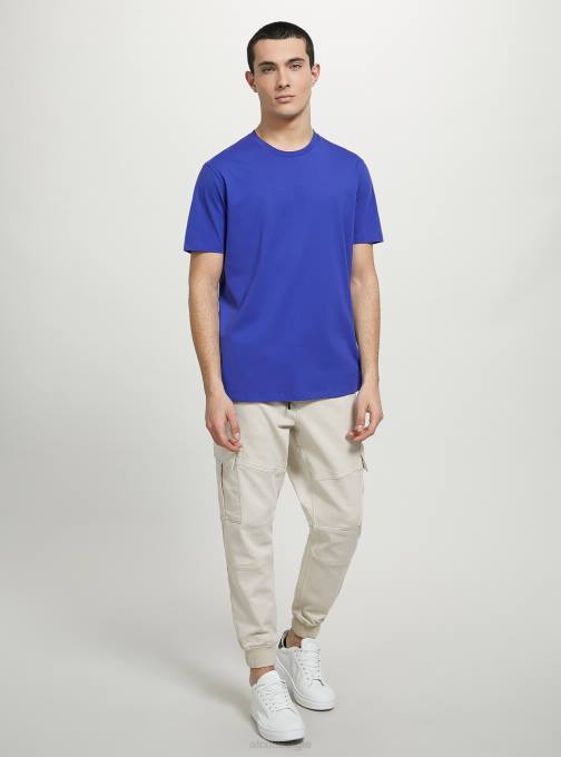 Heren Alcott bk1 zwart katoenen T-shirt met ronde hals kleding PT24933