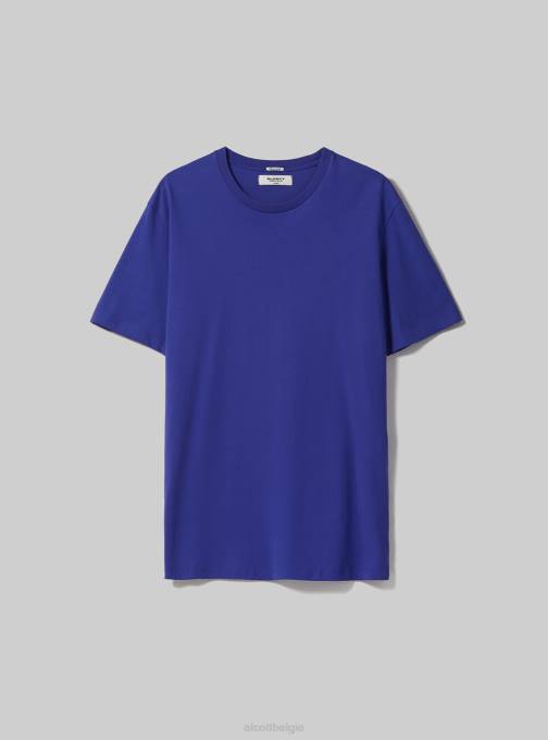 Heren Alcott bk1 zwart katoenen T-shirt met ronde hals kleding PT24933