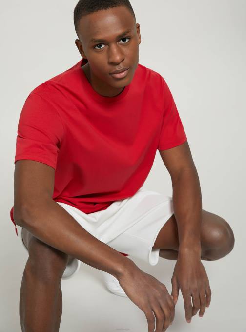 Heren Alcott bk1 zwart katoenen T-shirt met ronde hals kleding PT24963