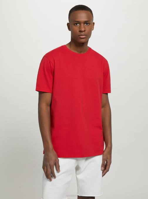 Heren Alcott bk1 zwart katoenen T-shirt met ronde hals kleding PT24963