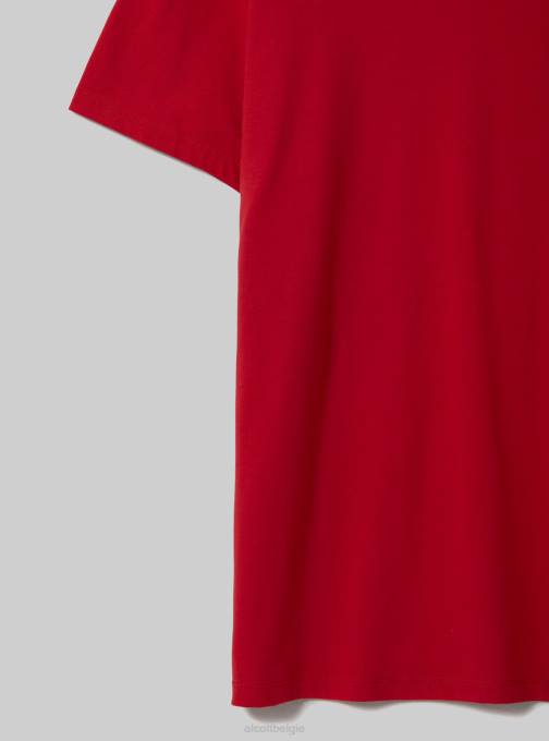 Heren Alcott bk1 zwart katoenen T-shirt met ronde hals kleding PT24963