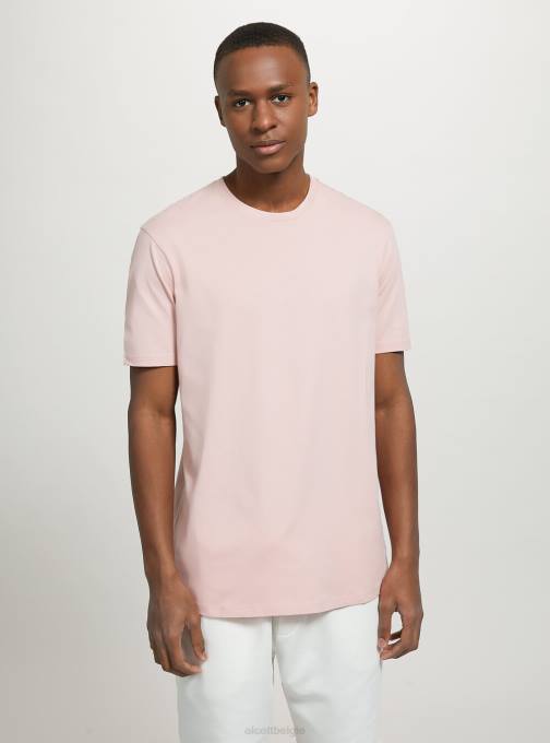 Heren Alcott bk1 zwart katoenen T-shirt met ronde hals kleding PT24972