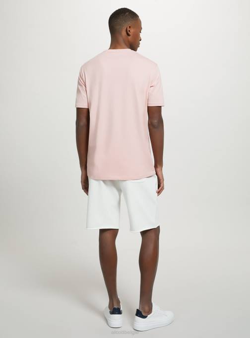 Heren Alcott bk1 zwart katoenen T-shirt met ronde hals kleding PT24972