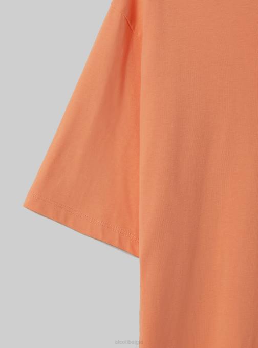 Heren Alcott bk1 zwart katoenen T-shirt met ronde hals kleding PT24976