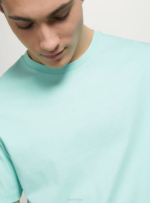 Heren Alcott bk1 zwart katoenen T-shirt met ronde hals kleding PT24980