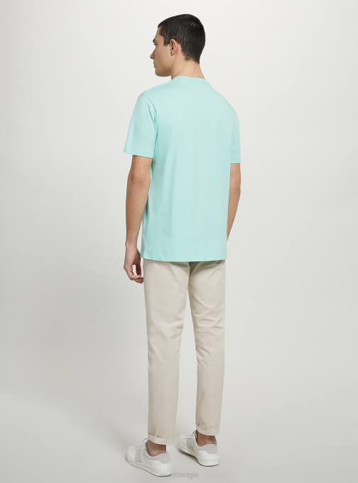 Heren Alcott bk1 zwart katoenen T-shirt met ronde hals kleding PT24980