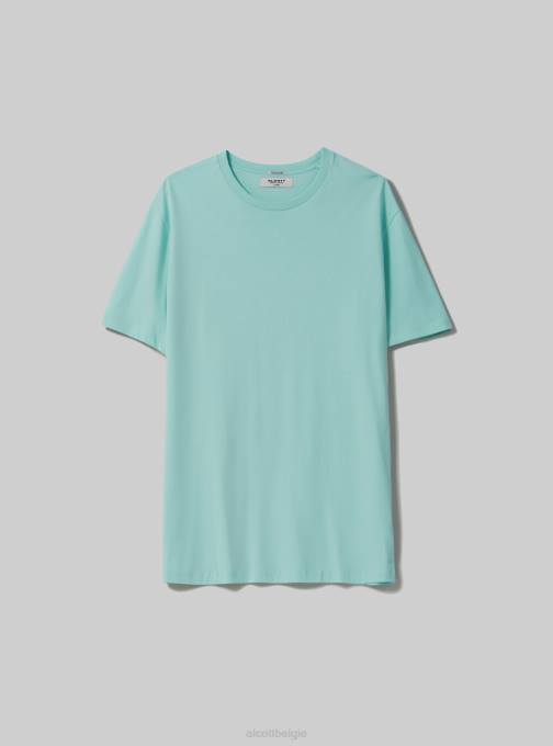 Heren Alcott bk1 zwart katoenen T-shirt met ronde hals kleding PT24980