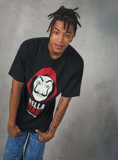 Heren Alcott bk1 zwart la casa de papel t-shirt kleding PT24942