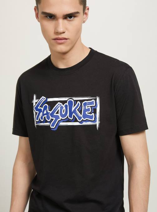 Heren Alcott bk1 zwart naruto-shirt kleding PT24648