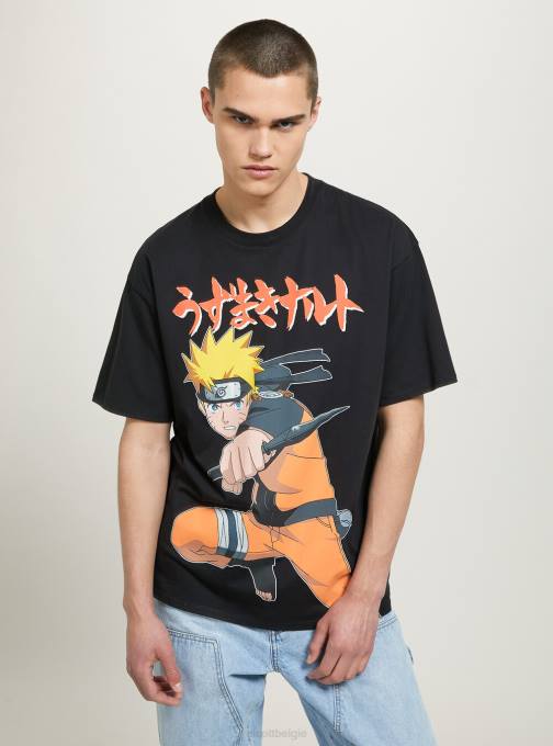 Heren Alcott bk1 zwart naruto-shirt kleding PT24654