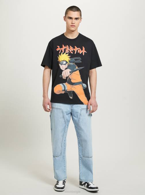 Heren Alcott bk1 zwart naruto-shirt kleding PT24654