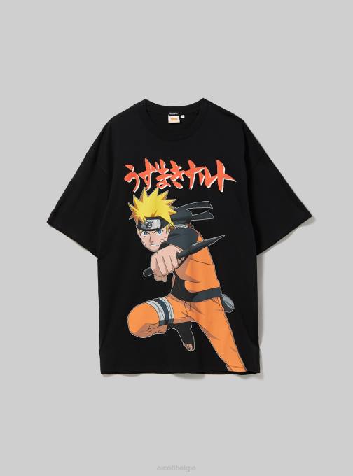 Heren Alcott bk1 zwart naruto-shirt kleding PT24654