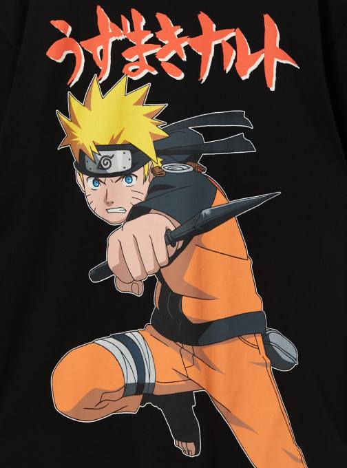 Heren Alcott bk1 zwart naruto-shirt kleding PT24654
