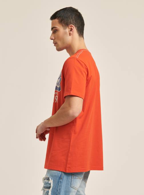 Heren Alcott blauw T-shirt met logoprint kleding PT241199