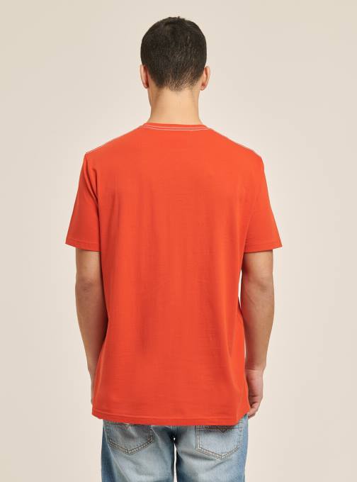 Heren Alcott blauw T-shirt met logoprint kleding PT241199