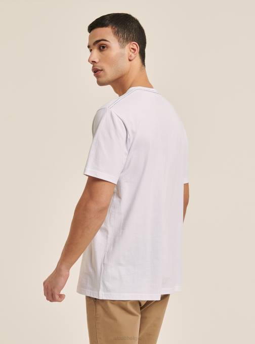 Heren Alcott blauw T-shirt met logoprint kleding PT24609