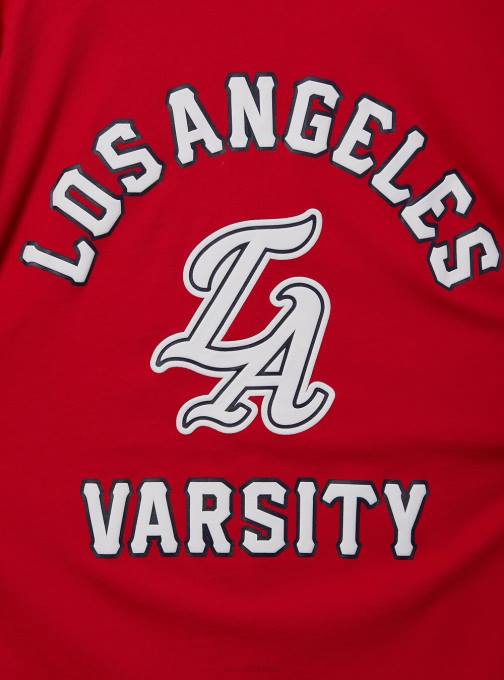 Heren Alcott c0020 gebroken wit katoenen t-shirt met varsity-patch kleding PT24991