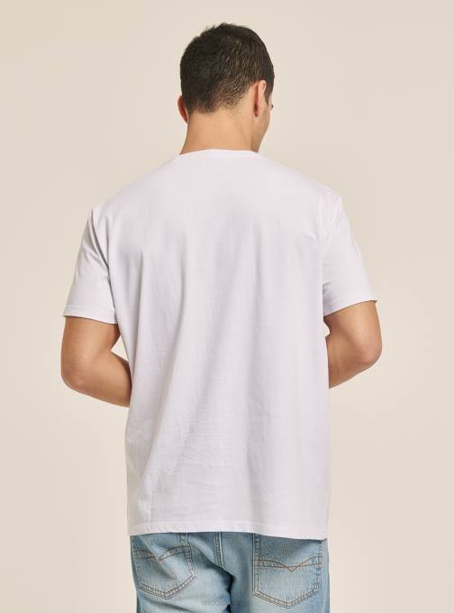 Heren Alcott c0214 blauw maglietta girocollo con taschino in katoen kleding PT241059