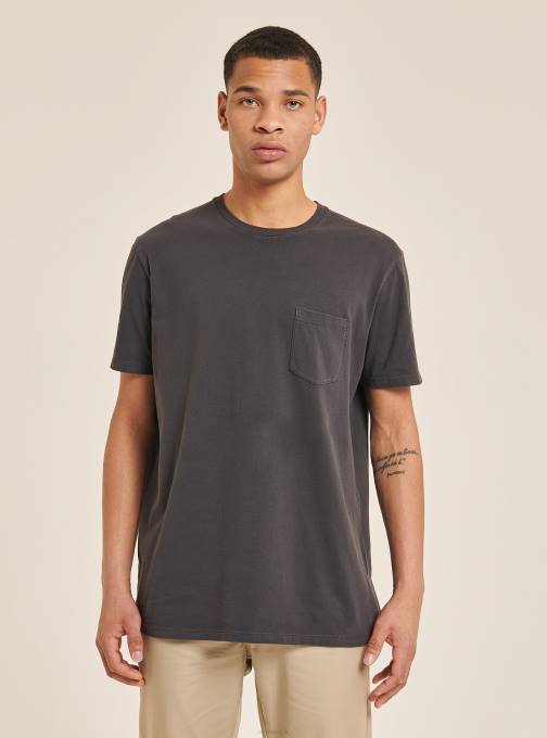 Heren Alcott c0214 blauw maglietta girocollo con taschino in katoen kleding PT24775