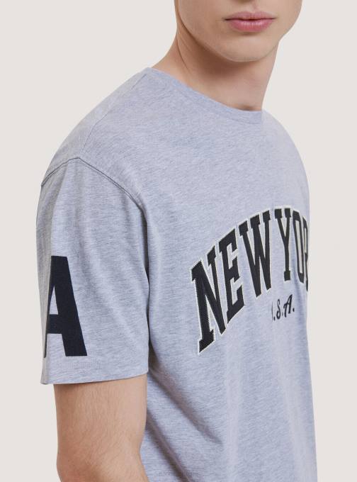 Heren Alcott c104 crème Oversized katoenen T-shirt met patch kleding PT241185