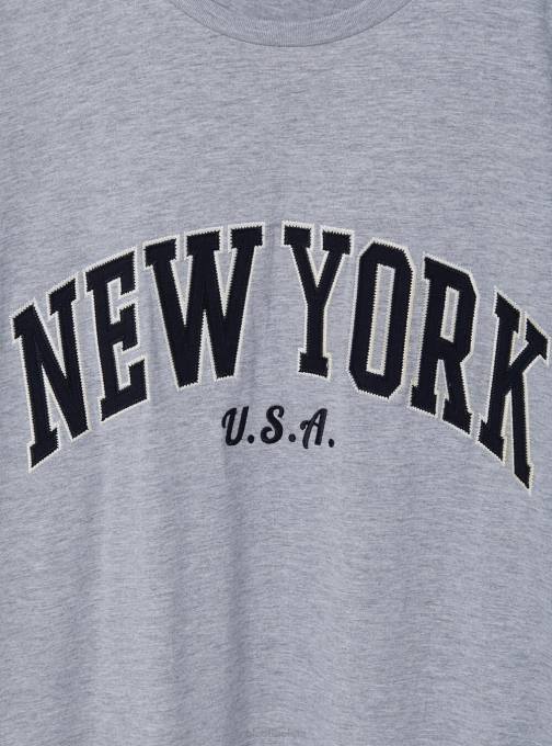 Heren Alcott c104 crème Oversized katoenen T-shirt met patch kleding PT241185