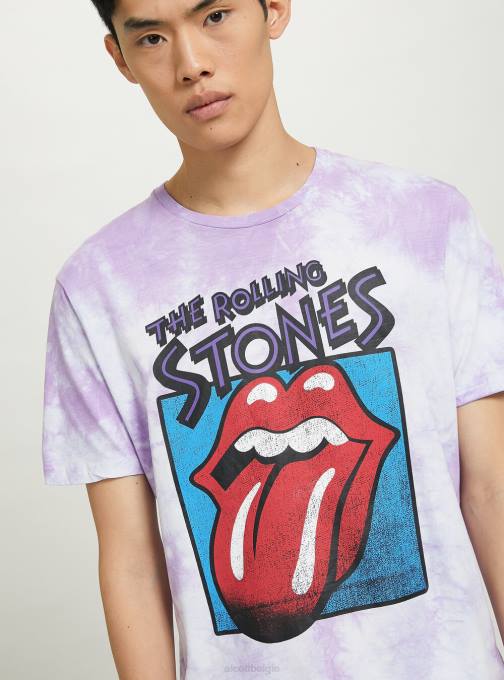 Heren Alcott lc2 lila medium Rolling Stones t-shirt kleding PT241101