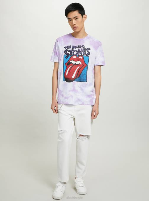 Heren Alcott lc2 lila medium Rolling Stones t-shirt kleding PT241101