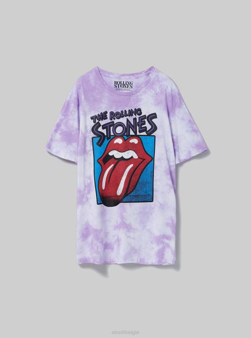 Heren Alcott lc2 lila medium Rolling Stones t-shirt kleding PT241101