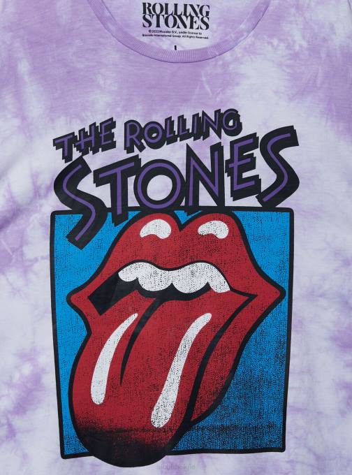 Heren Alcott lc2 lila medium Rolling Stones t-shirt kleding PT241101