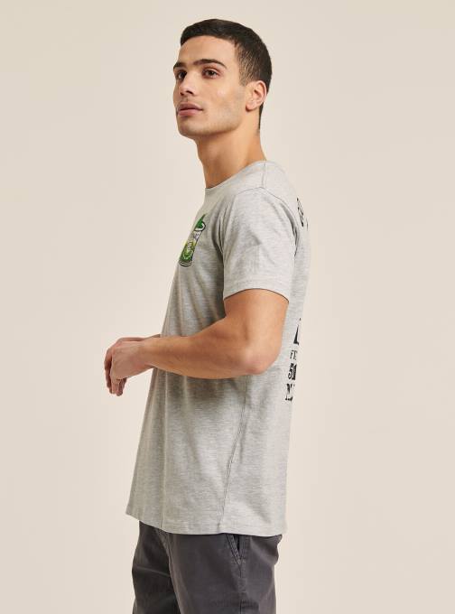 Heren Alcott lichtgrijs gemêleerd t-shirt popeye kleding PT241054