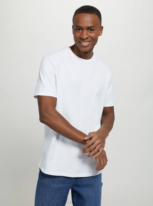 Heren Alcott wh2 wit katoenen T-shirt met ronde hals kleding PT24598
