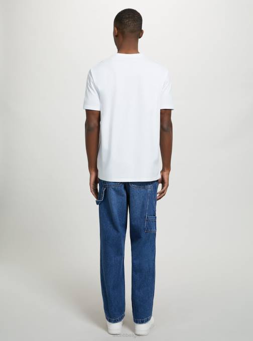 Heren Alcott wh2 wit katoenen T-shirt met ronde hals kleding PT24598