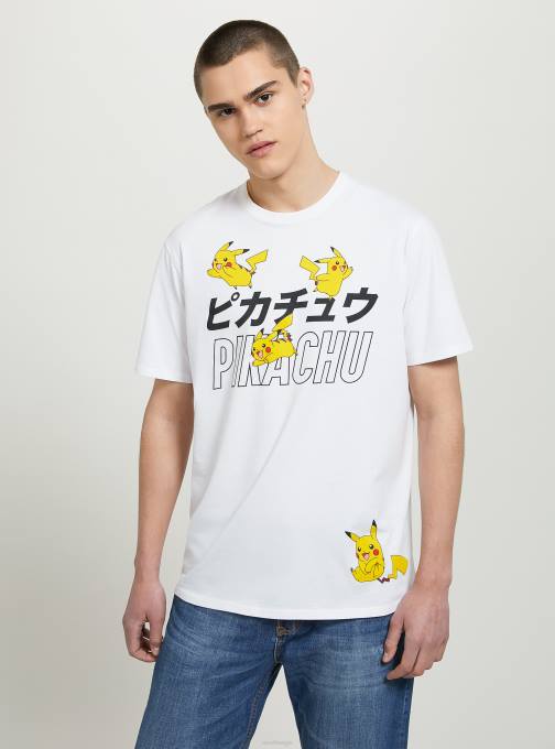 Heren Alcott wh3 wit Pokemon-shirt kleding PT24643