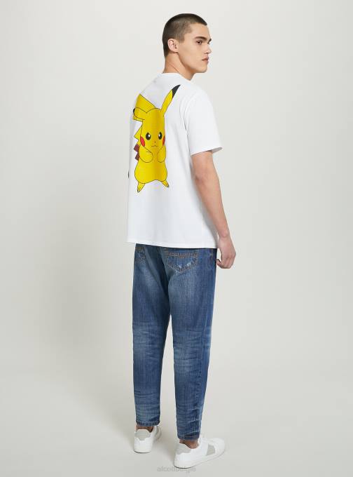Heren Alcott wh3 wit Pokemon-shirt kleding PT24643