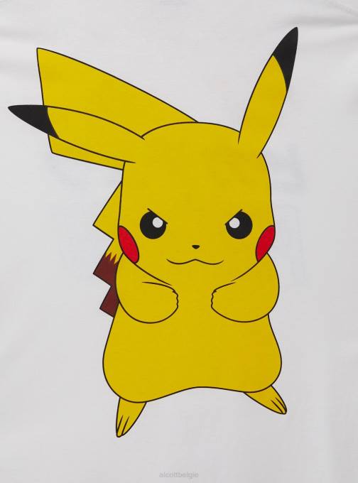 Heren Alcott wh3 wit Pokemon-shirt kleding PT24643