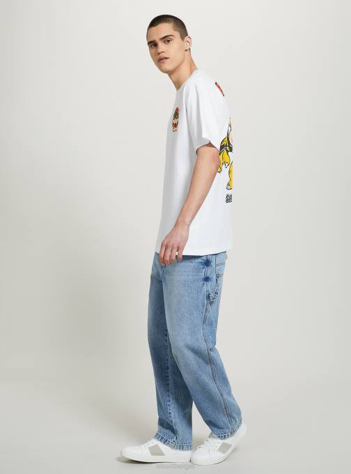 Heren Alcott wh3 wit Super Mario-shirt kleding PT24673