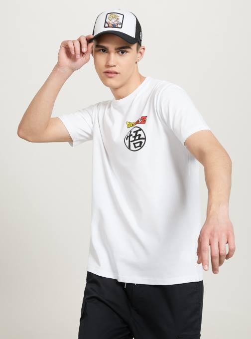 Heren Alcott wh3 wit drakenbal t-shirt kleding PT24660