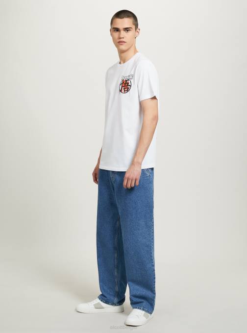 Heren Alcott wh3 wit drakenbal t-shirt kleding PT24665